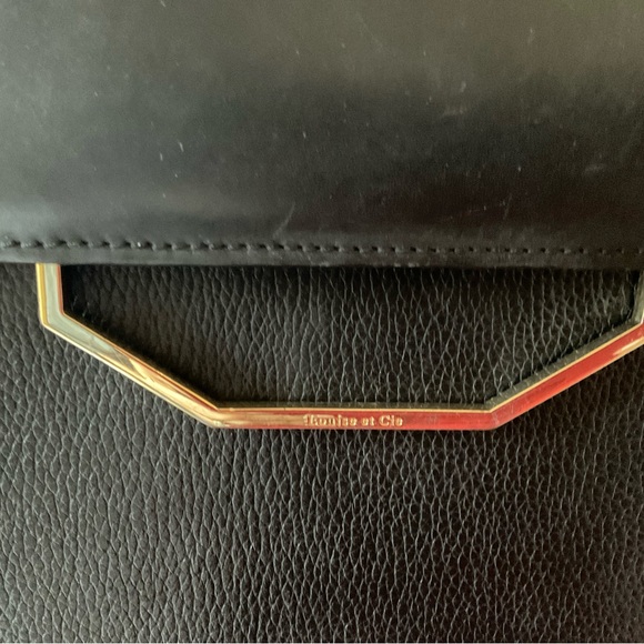 Louise et Cie Black Leather top handle purse - Picture 5 of 8